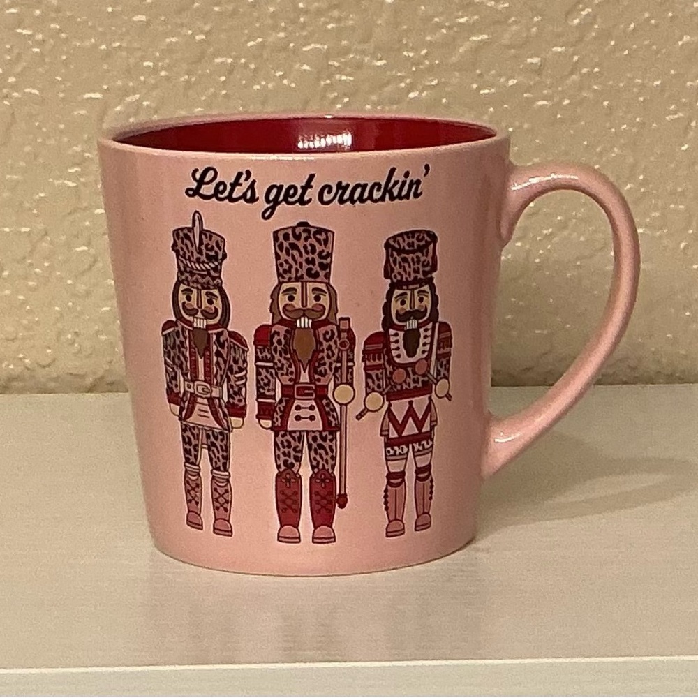 Pink Nutcrackers Dressed in Leopard Print ‘Let’s Get Crackin’ Mug